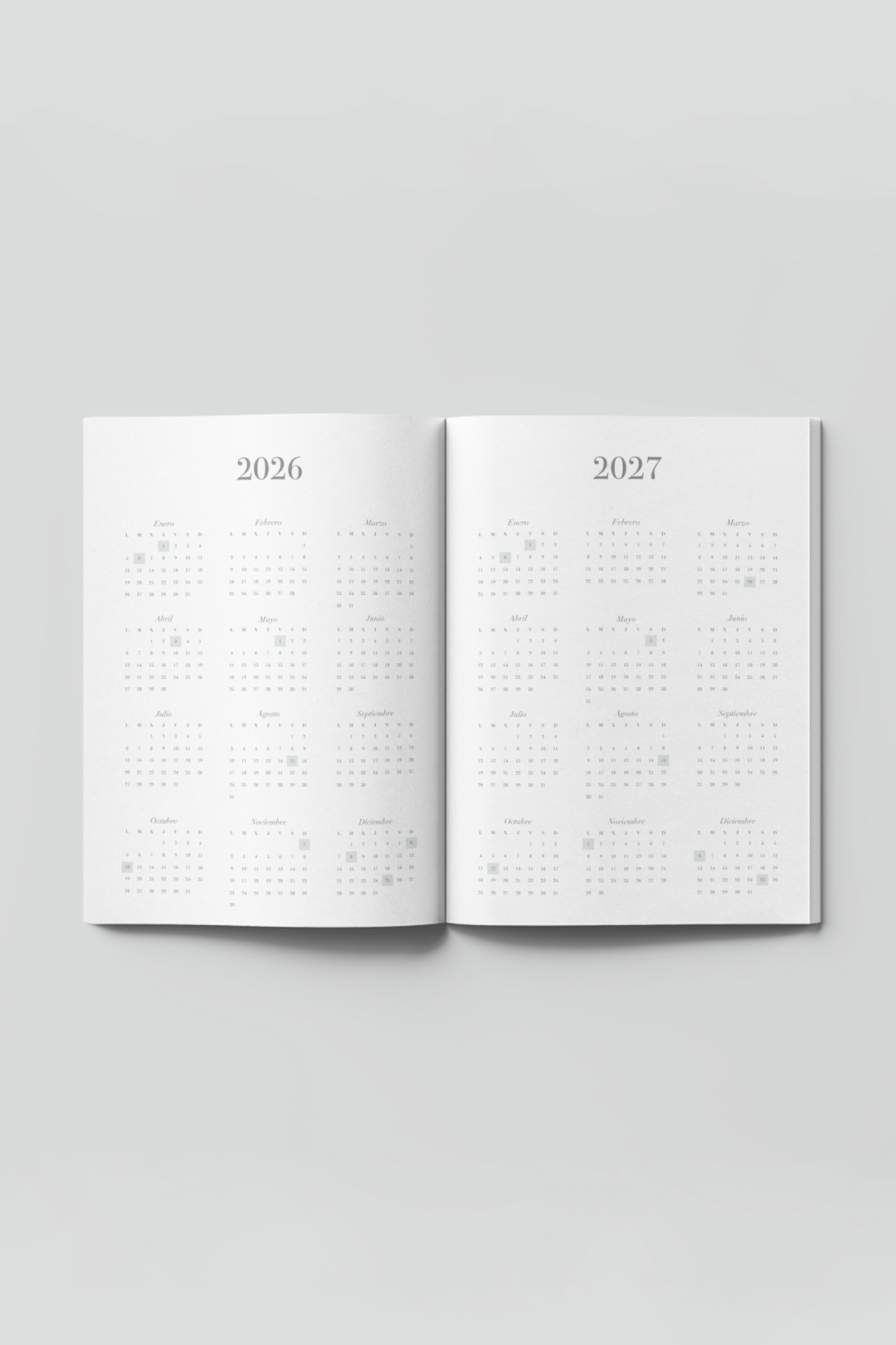 Agenda 2026 semana vista- Modelo Stripes Cherry