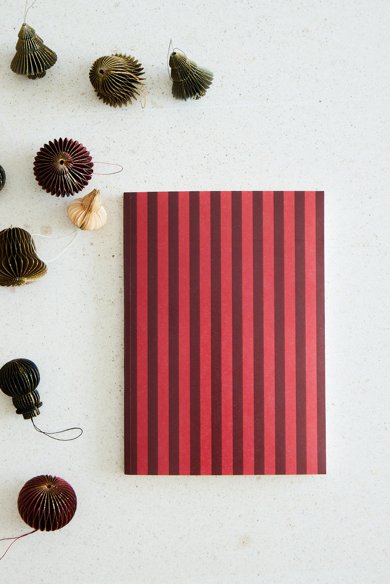 Cuaderno Chroma Stripes rojo