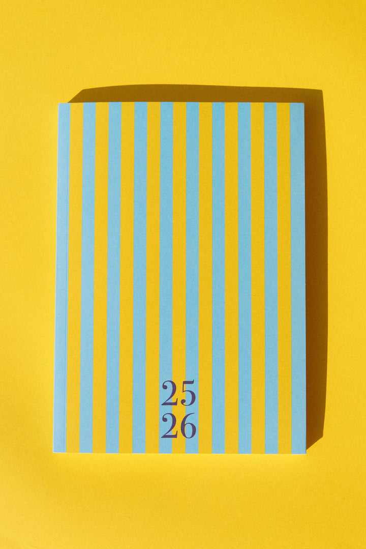 Agenda 25-26 semana vista- modelo stripes Lemon