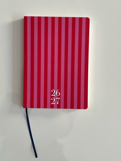 Agenda 26-27 semana vista - Modelo Stripes Cherry