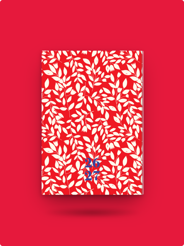 Agenda 26-27 semana vista - Modelo Bloom Red