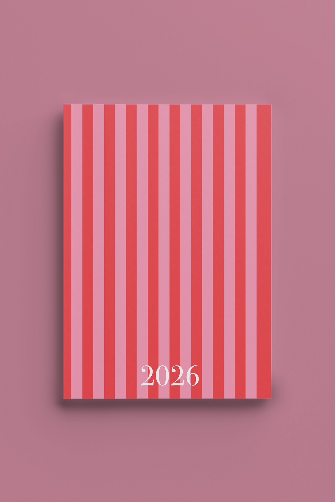 Agenda 2026 semana vista- Modelo Stripes Cherry