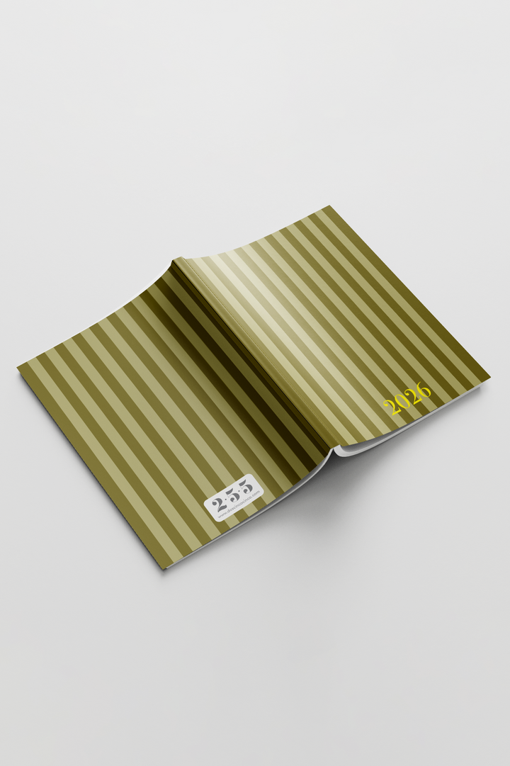 Agenda 2026 semana vista- Modelo Stripes Olive
