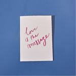 Tarjeta + Sobre Love is the message (Set 2uds)